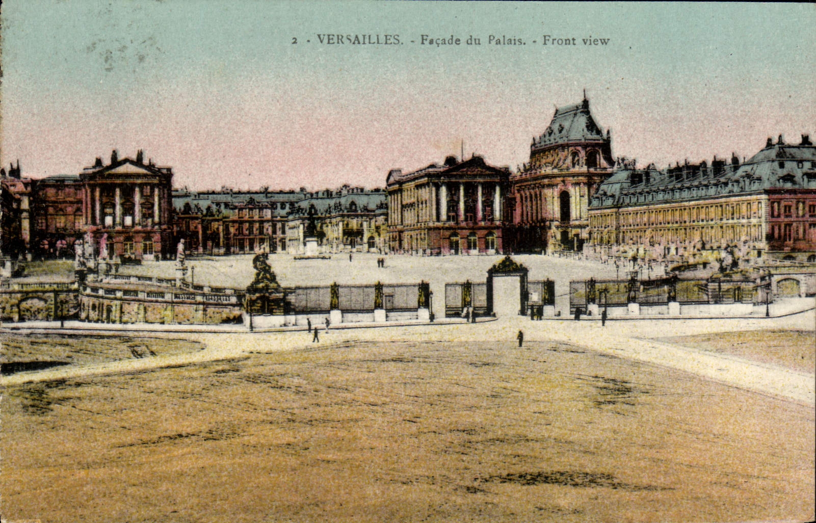 CPA Versailles Facade Du Palais Front