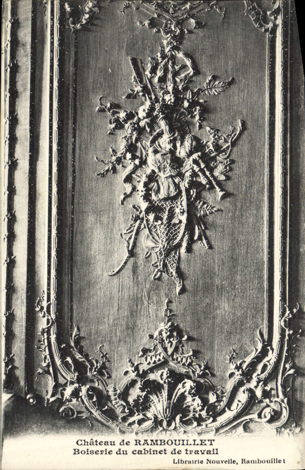 Château de RAMBOUILLET — Boiserie du cabinet de travail — Librairie Nouvelle, Rambouillet