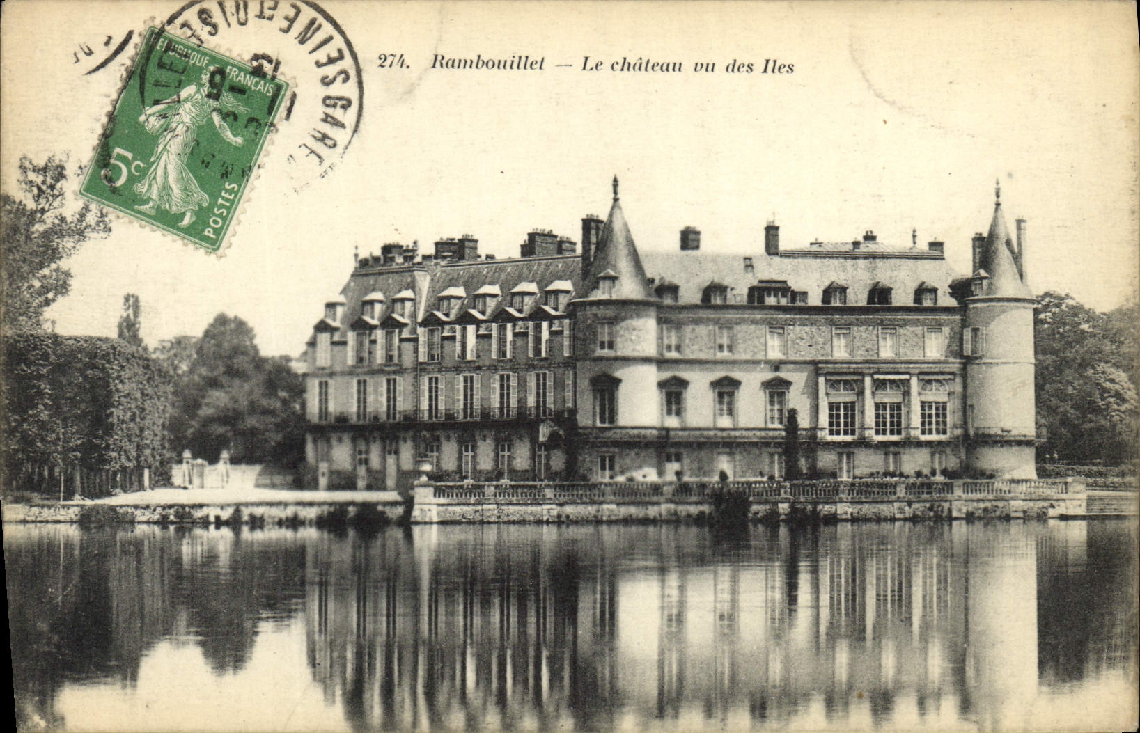 Rambouillet — Le château vu des Îles — Librairie Nouvelle