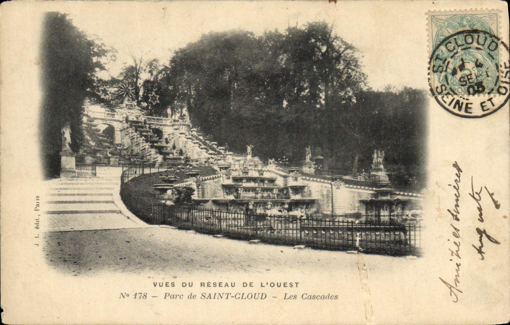 CPA Vues du Reseau De l'Ouest Parc Du Saint Cloud Les Cascades