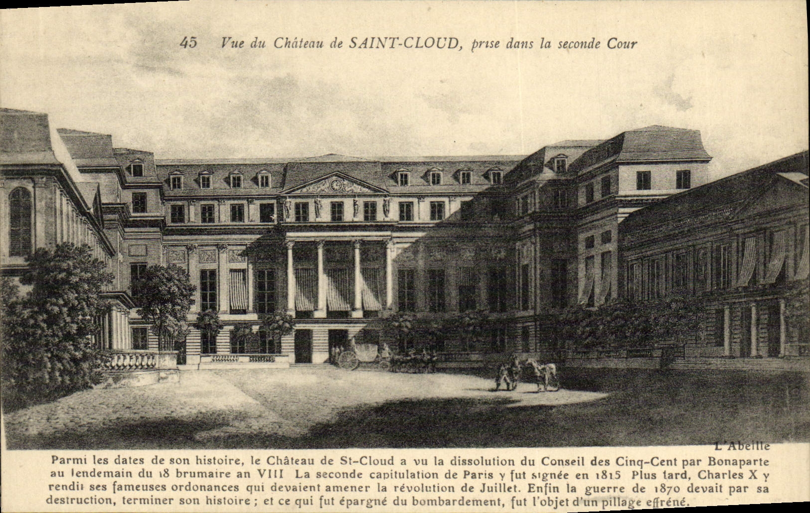 CPA Saint Cloud Vue du chateau prise dans la seconde cour