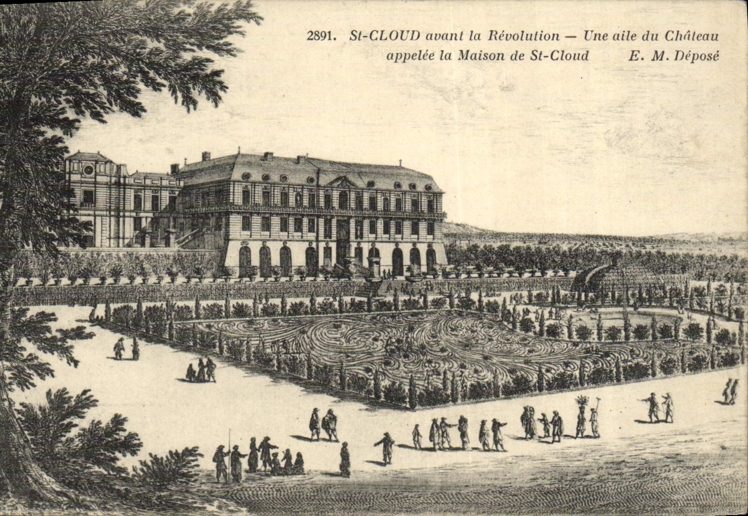 CPA St Cloud Avant la Revolution Une aile du Chateau appellee la maison de St Cloud 