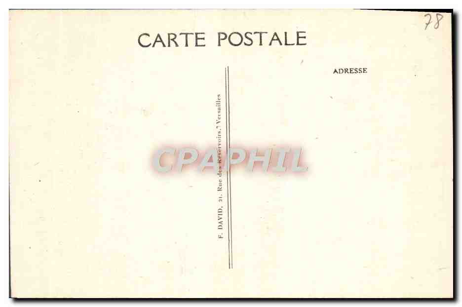 Versailles — Façade du Château — F. DAVID, Versailles — Verso