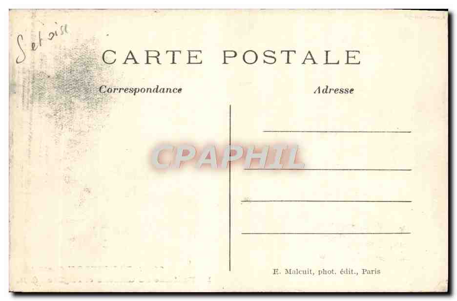 CPA Dampierre la fontaine du chateau et l'eglise  — Back