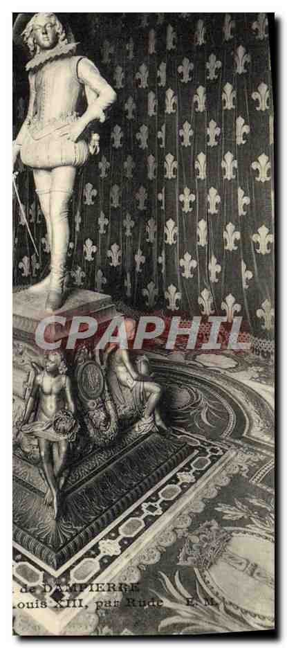 CPA Chateau de Dampierre La statue d'argent de Louis XIII par Rude 