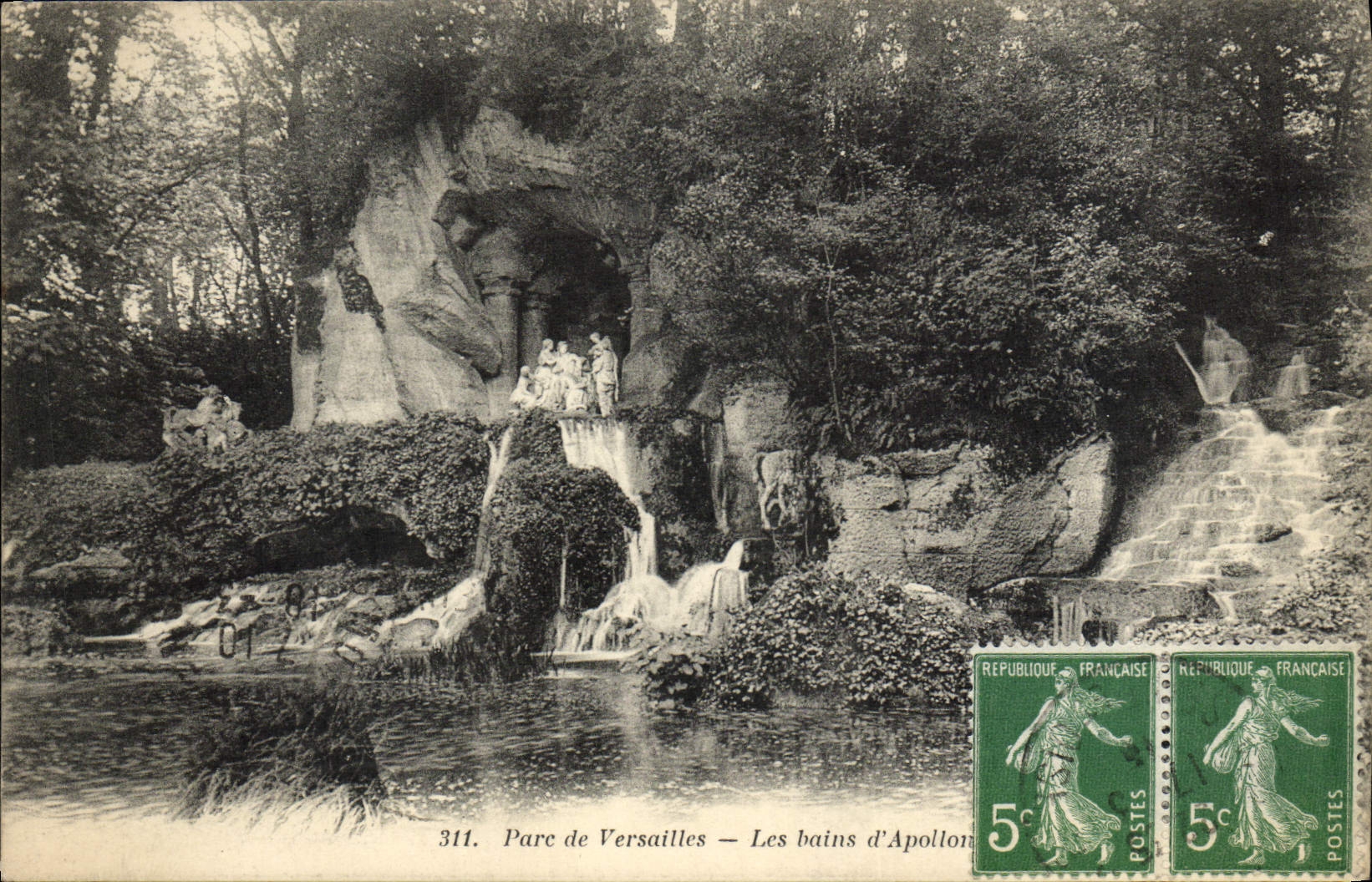 Parc de Versailles — Les bains d'Apollon — Éditeur EDIA Paris-Versailles, n° de série 311