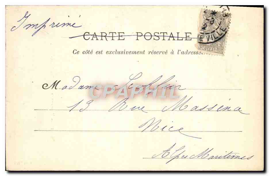 CPA Versailles Eglise Saint Louis — Verso