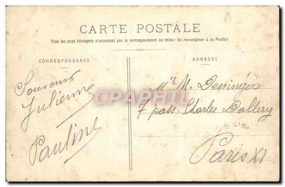 Versailles - Bassin de Latone et Tapis-Vert — P. & D. Paris — Verso