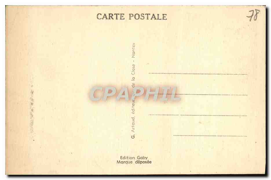 Mantes (S.-et-O.) — L'Hôtel de Ville (XV et XVI siècles) et la vieille fontaine — G. Artaud, Nantes — Rückseite