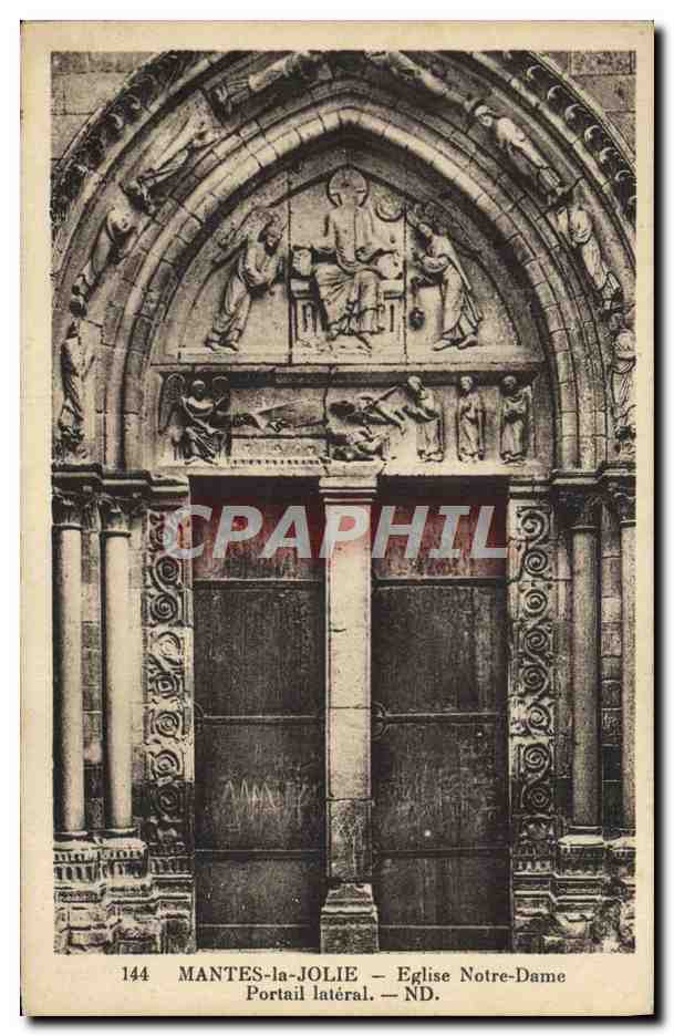 MANTES-la-JOLIE — Église Notre-Dame — Portail latéral