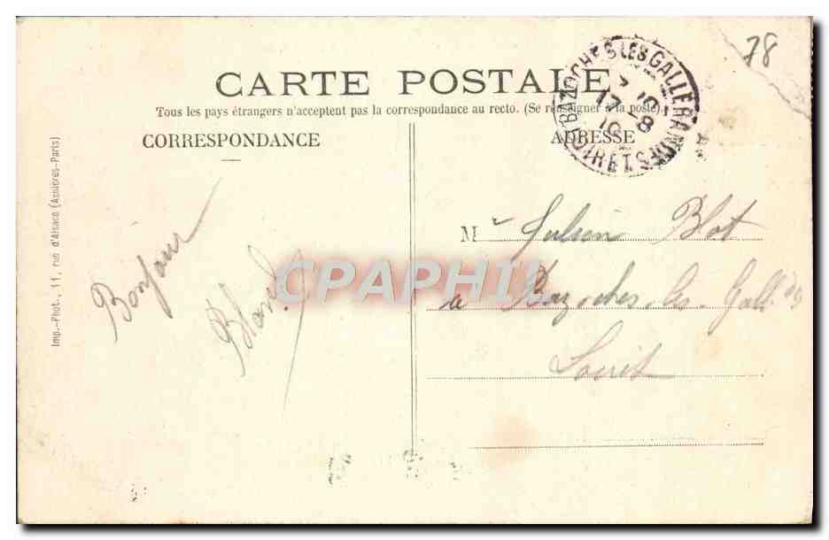 CPA Enghien les Bains Le Casino — Rückseite