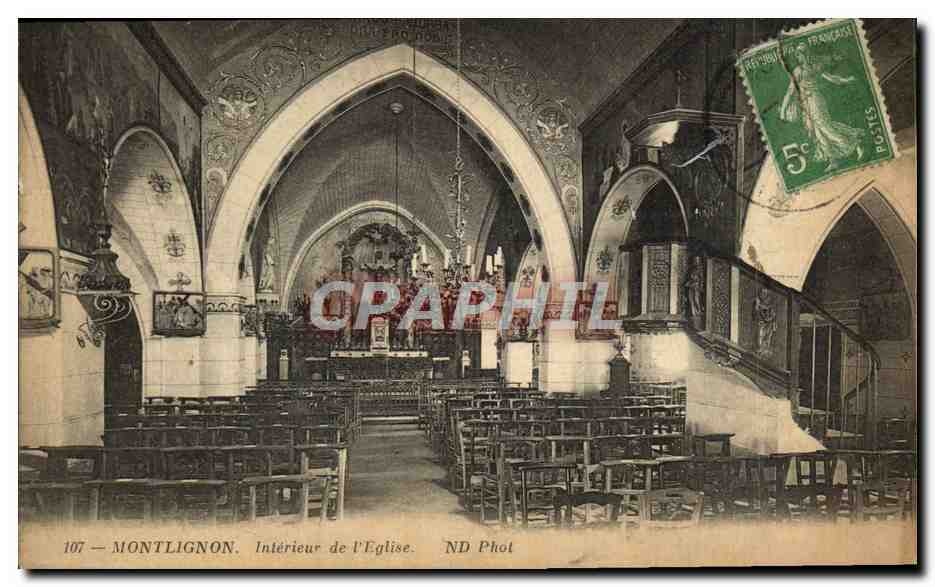 CPA Montlignon Interieur de L'Eglise