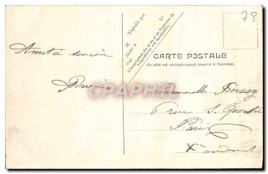 CPA Saint Germain en Laye Le Chateau — Verso