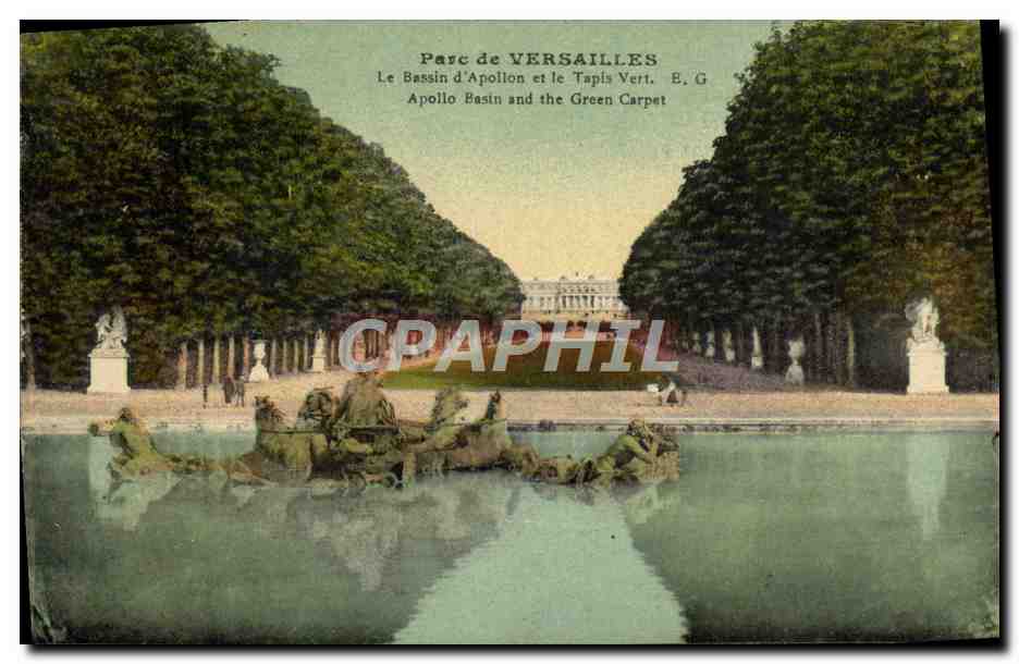 CPA Versailles Le bassin d'Apollon et le tapis vert 