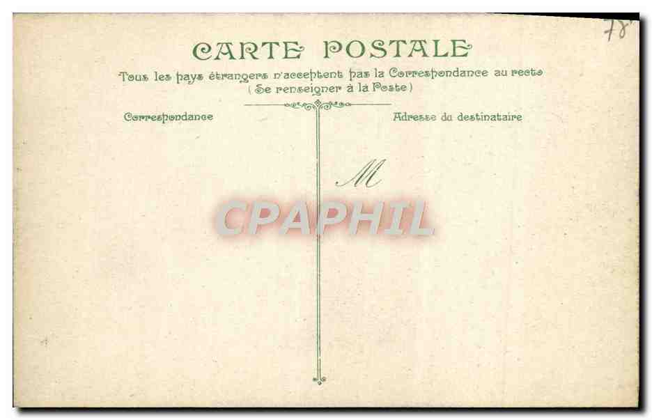 Panorama de Versailles — vue aérienne du château et des jardins — L. V. & Cie — Rückseite