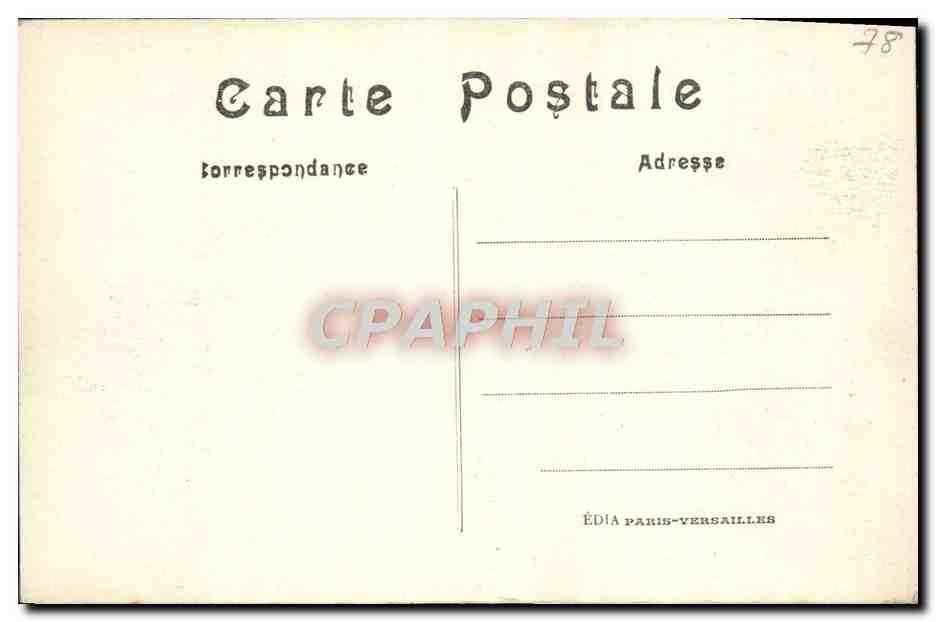CPA Versailles Hameau de Marie Antoinette Le boudoir — Verso