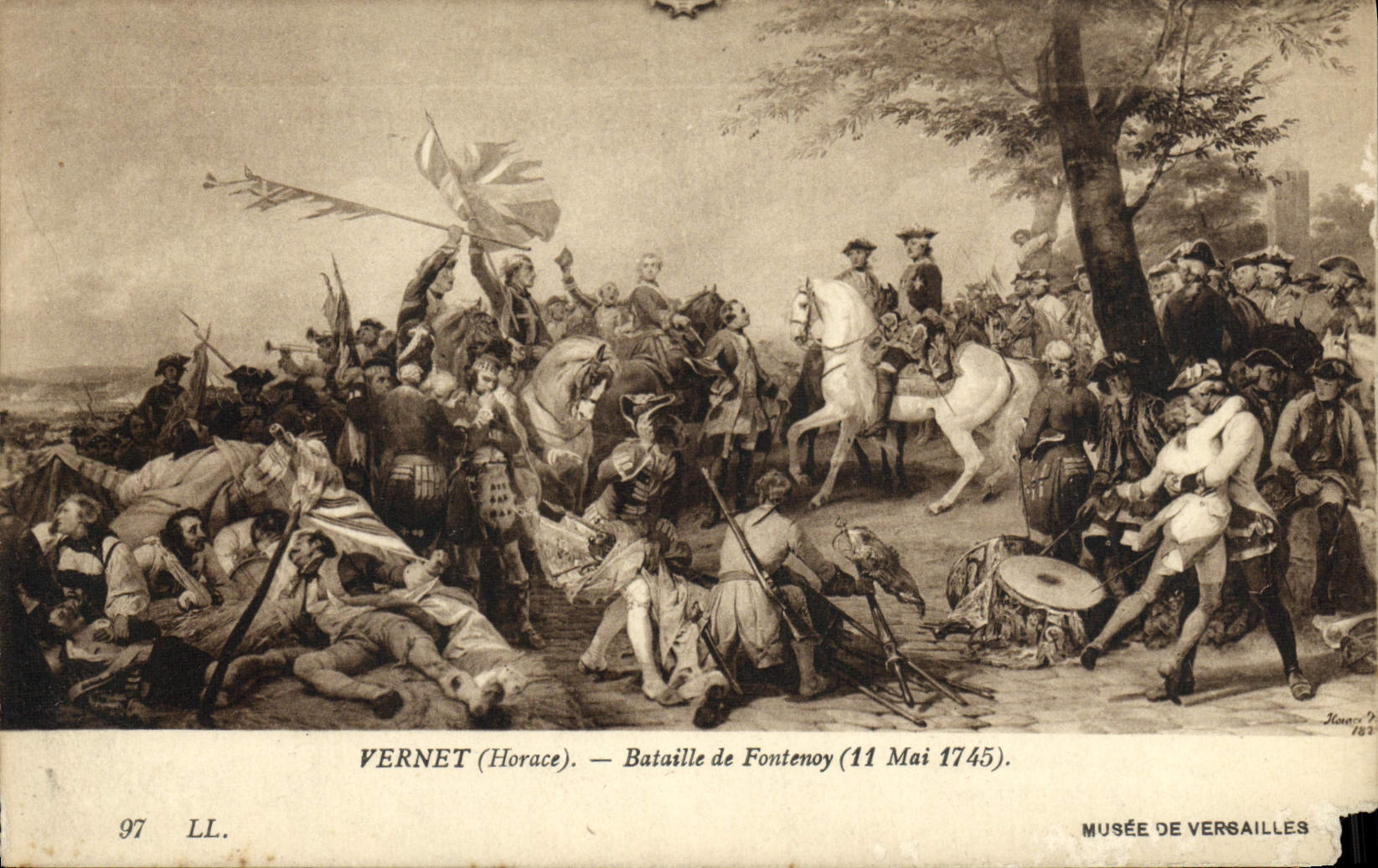 CPA Versailles Bataille de Fontenoy Vernet