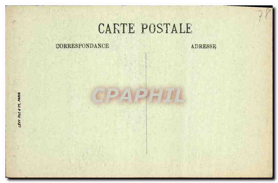 CPA Versailles Bassin de Saturne ou L'Hiver par Girardon — Verso