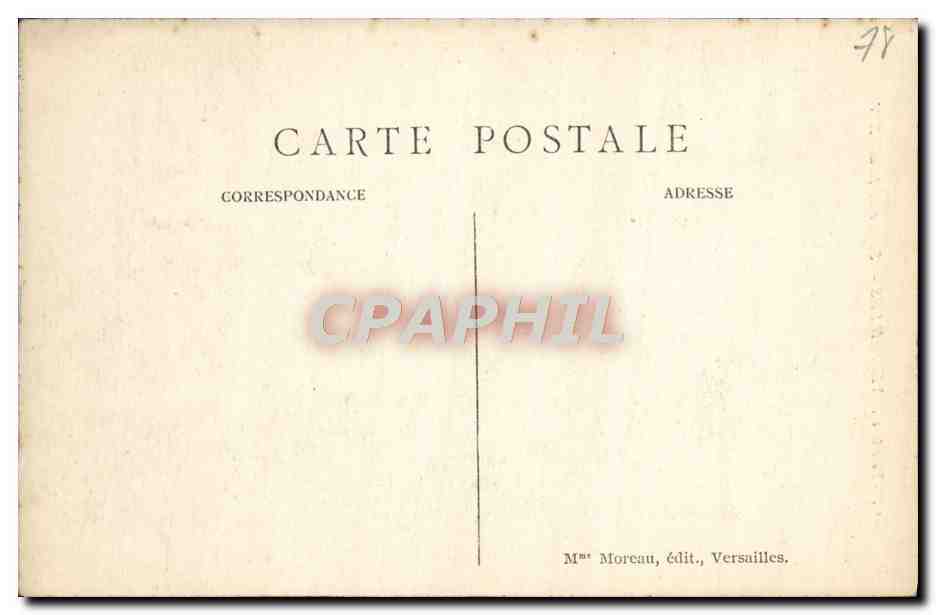 CPA Versailles Chateau De Statue de Louis XIV — Verso