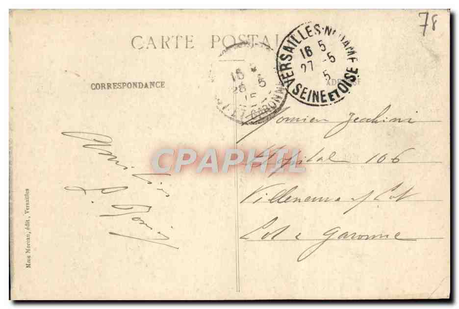 Versailles - Hameau de Marie-Antoinette - Maison de la Reine — Verso