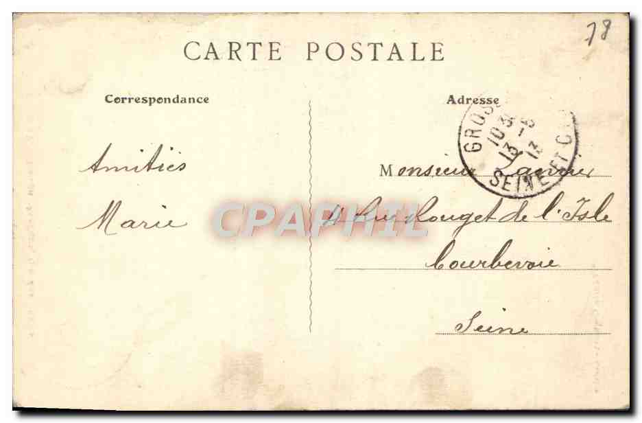 CPA Groslay Maison Rustique Rue Des Ecoles Enfants — Rückseite