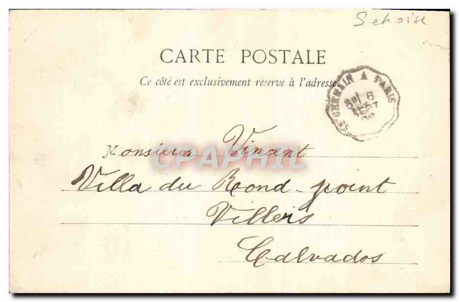 CPA St Germain En Laye Pavillon Louis XIV — Verso