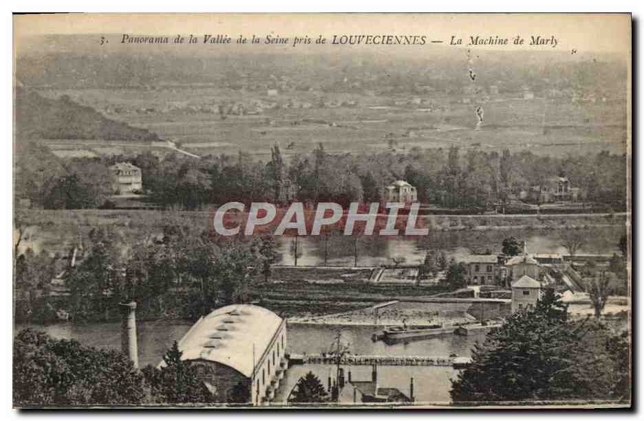 CPA Louveciennes La Machine de Marly Panorama de la vallee de la Seine 