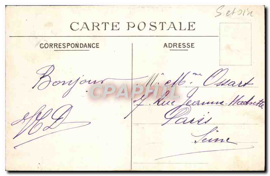 CPA Saint Cloud Le Bal du Parc en 1820 d'apres de Velly — Rückseite