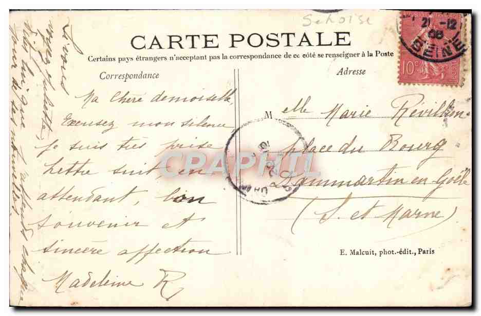 Vincennes — La Chapelle du Fort — E.M. n°32 — Reverso