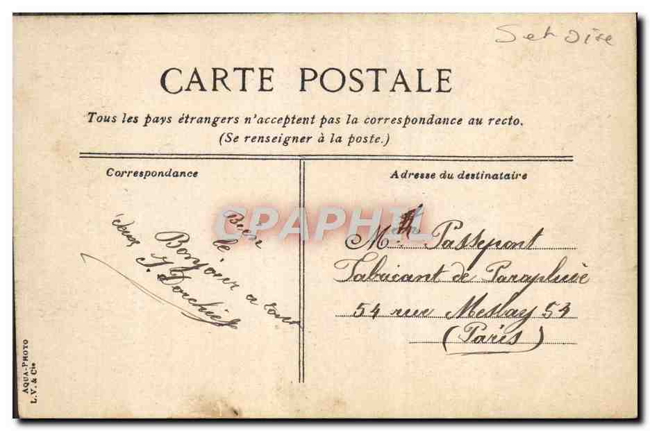 CPA Versailles Chambre a coucher de Louis Philippe — Verso