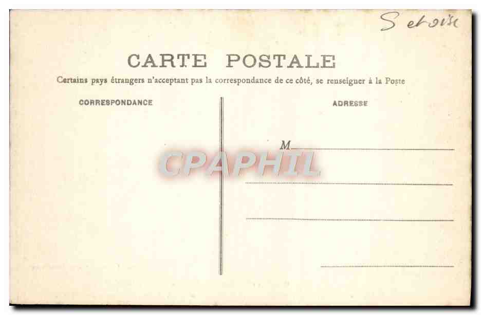 Montlbery (S.-et-O.) - Rue des Juifs — Institution de Jeunes Filles dirigée par Madame Barbe — La Tourelle, restes de la Porte de Laborde — Édition J. Desgoniollons — Rückseite