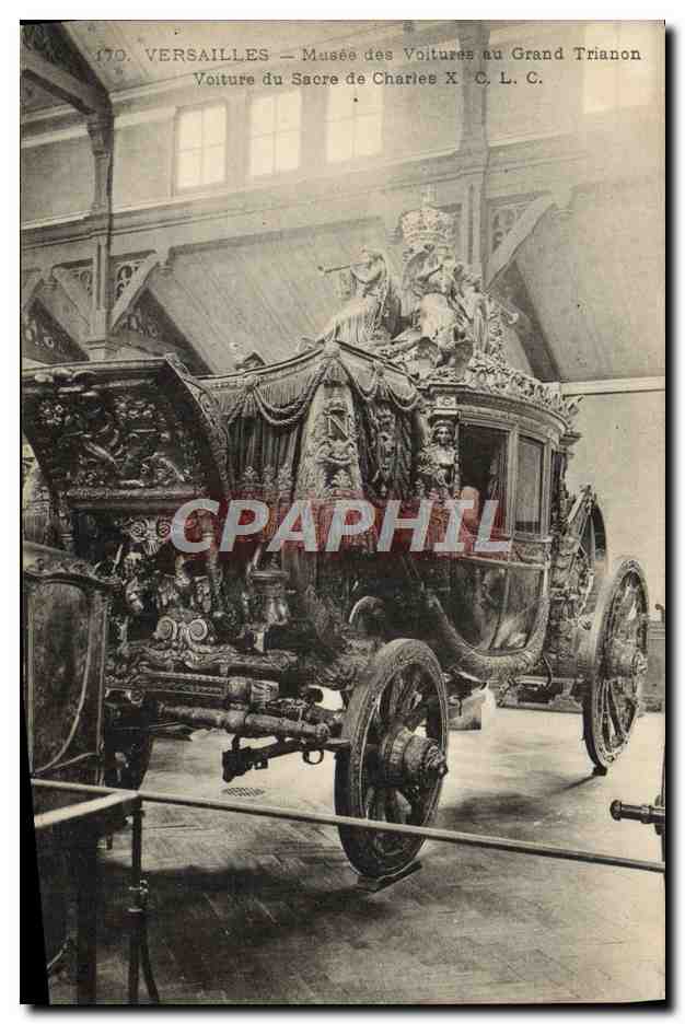 CPA Versailles Musee des Voitures au Grand Trianon Voiture du sacre de Charles X