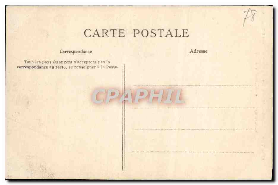 CPA Versailles Musee des Voitures au Grand Trianon Voiture du sacre de Charles X — Rückseite