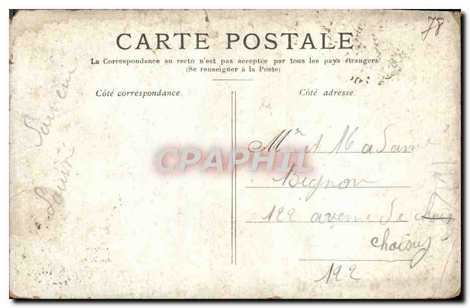 CPA Versailles Le Bassin d'Apollon — Verso