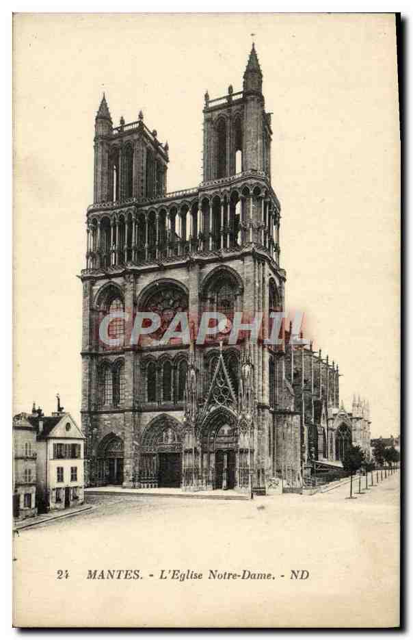 CPA Mantes L'Eglise Notre Dame