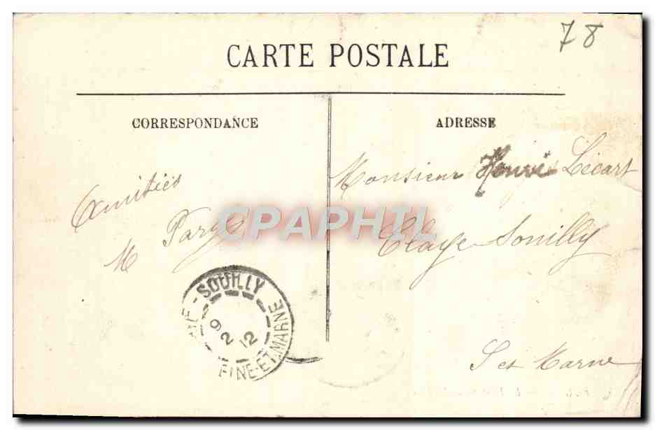 CPA Roouen Le Pont Transbordeur Bateaux Peniches — Rückseite