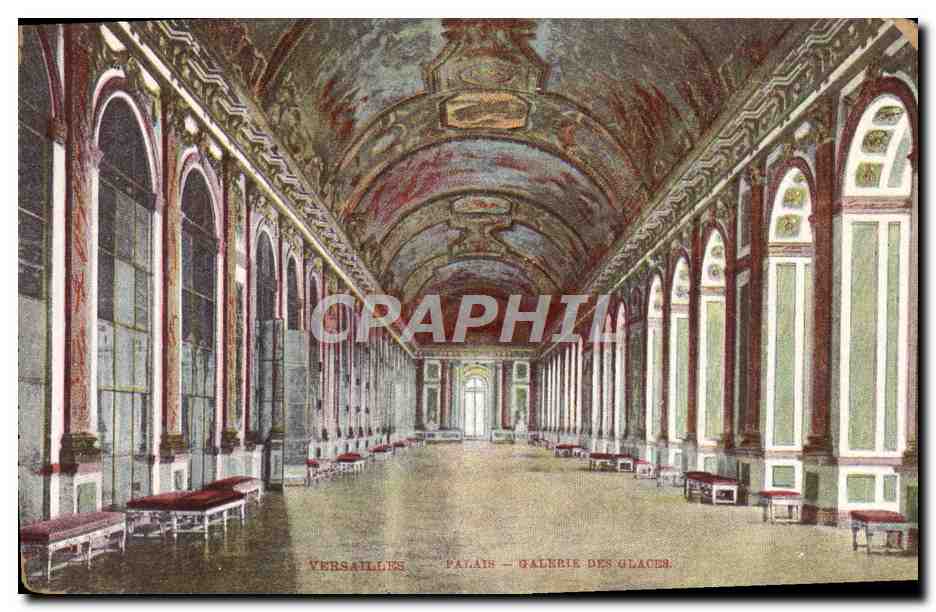 CPA Versailles Palais Galerie des glaces