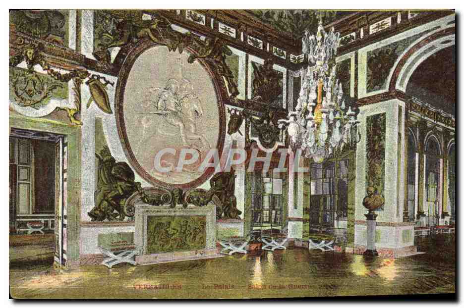 CPA Versailles Le palais Salon de la guerre
