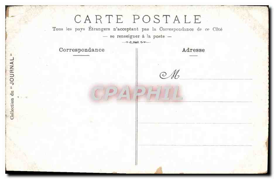 CPA Versailles Le palais Salon de la guerre — Verso