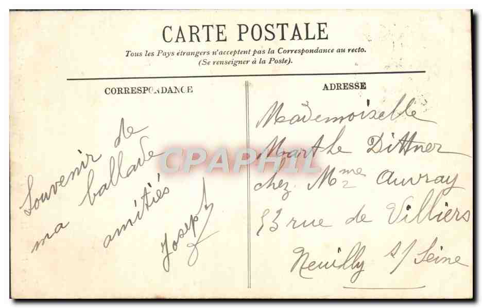 CPA Versailles Le Petit Trianon Le Ruisseau et le Temple — Verso