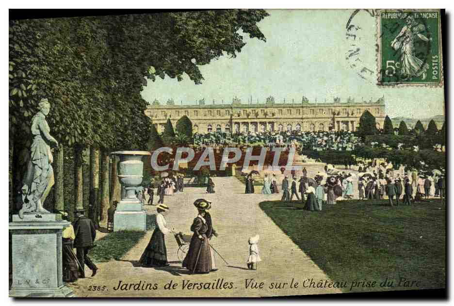 CPA Versailles Jardins de Vue Sur le Chateau