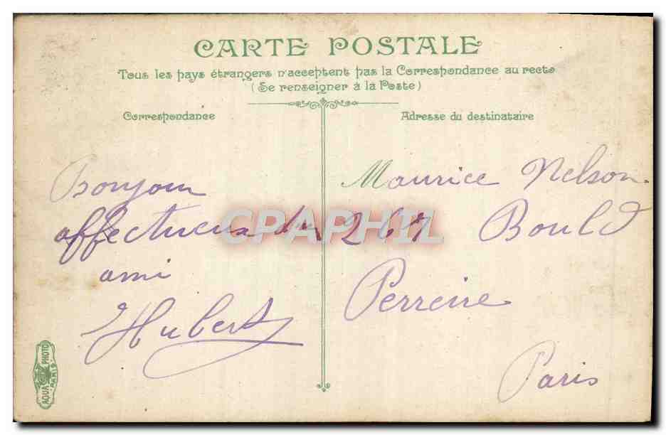 CPA Versailles Jardins de Vue Sur le Chateau — Verso
