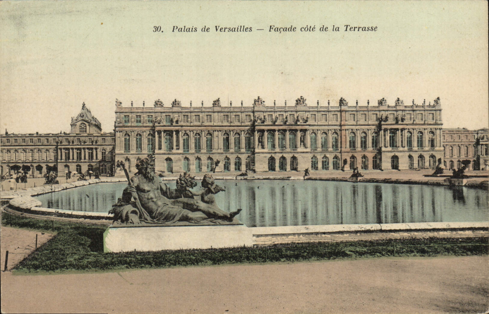 CPA Versailles Palais de Facade Cote de la Terrasse