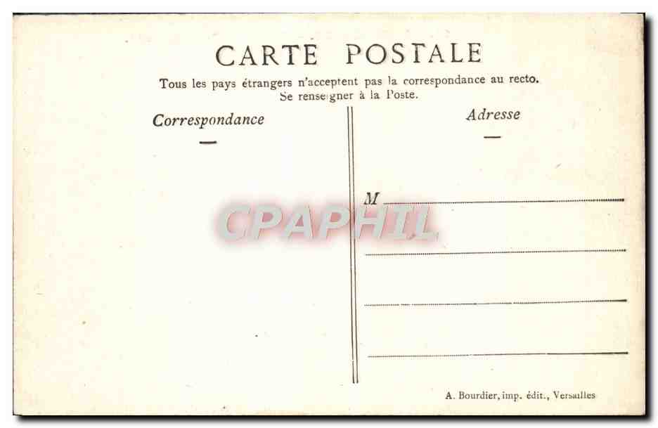 CPA Versailles Palais du Petit Trianon — Verso