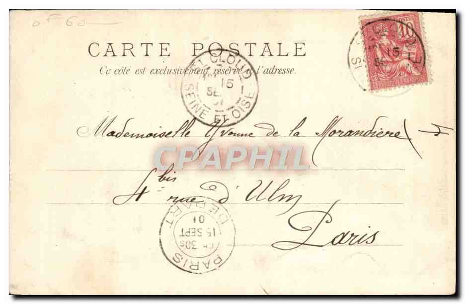 CPA Versailles Parc du Petit Trianon Le moulin  — Verso