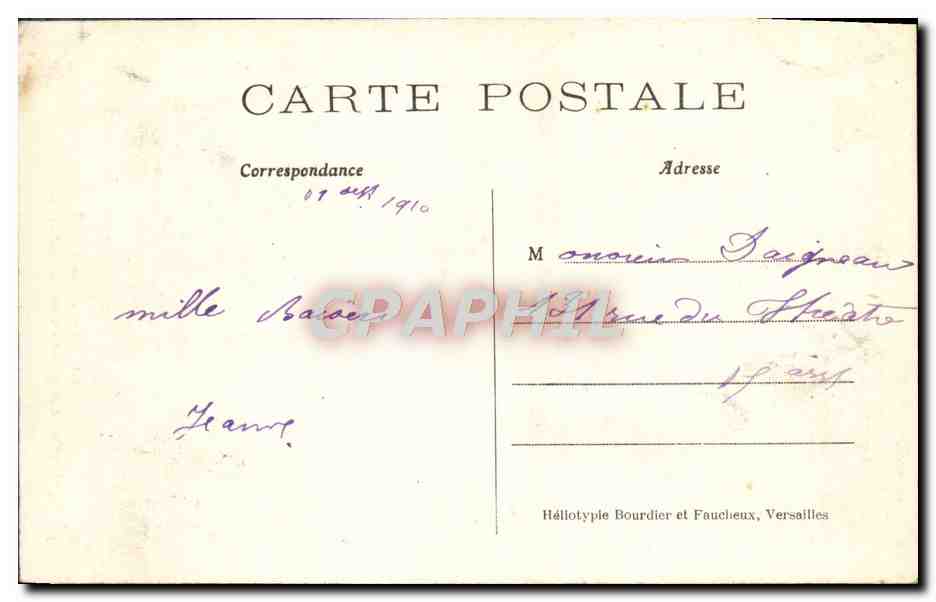 CPA Versailles Bassin de Bacchus ou de L'Automne Par Marsy — Verso