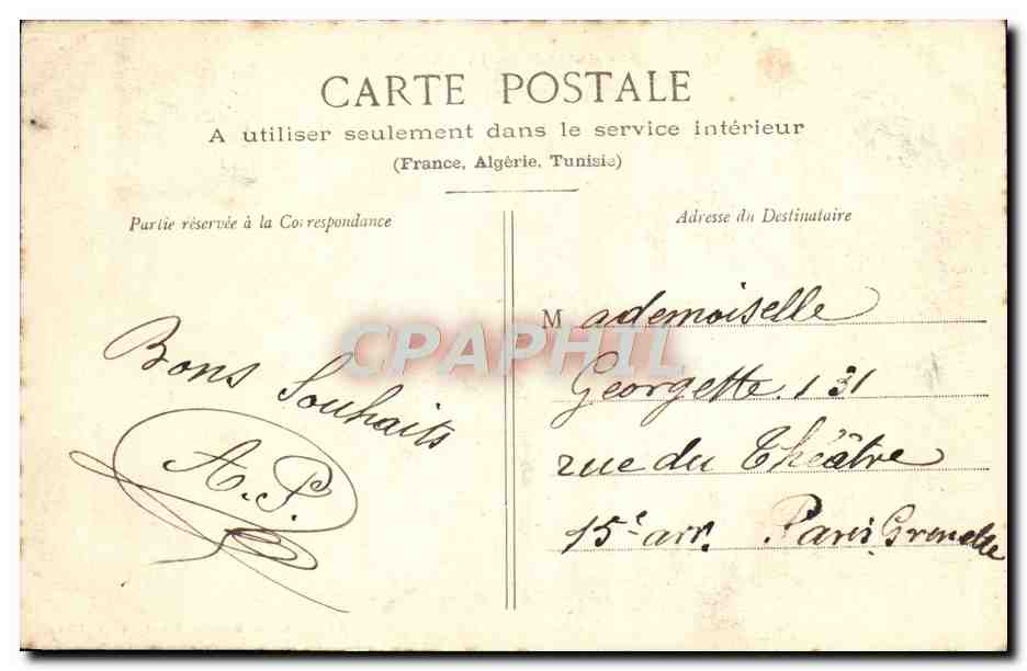 CPA Les Granges le Roi Grand Rue Boulangerie Fleury — Rückseite