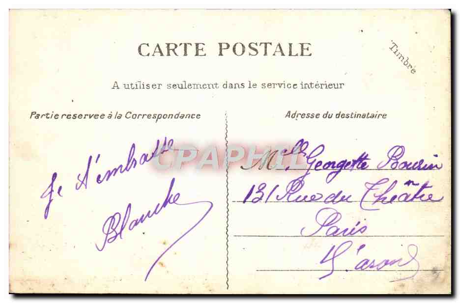 CPA Bois de Meudon Pourtour de L'Etang de Trivaux — Rückseite