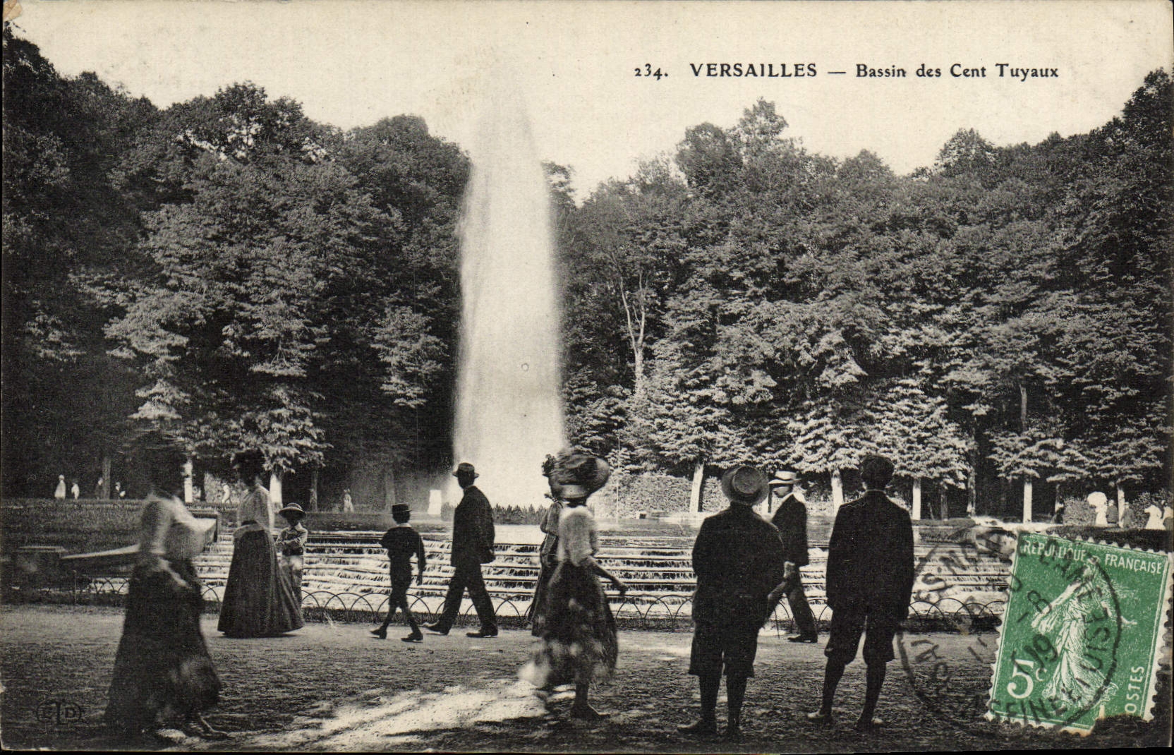Versailles — Bassin des Cent Tuyaux — éditeur C.P.D. n°234