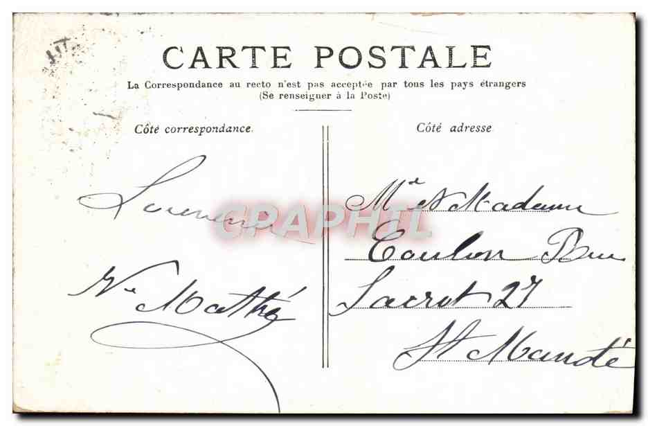 CPA Versailles Chambre a Coucher de Louis XIV — Verso